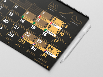 Calendario de pared "Rodriber Limited Ed." 2024 de Fórmula 1 - Motorsport