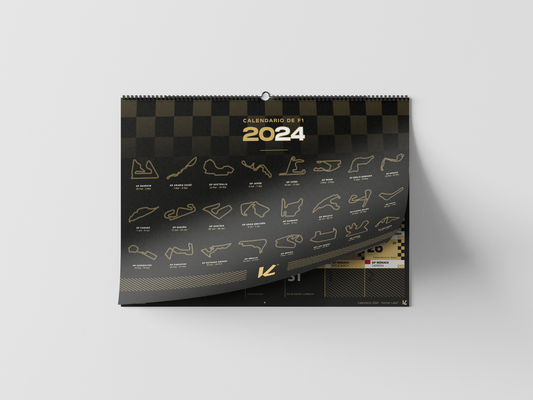 Calendario de pared 2024 de Fórmula 1 [Ud. Limitadas] - Motorsport