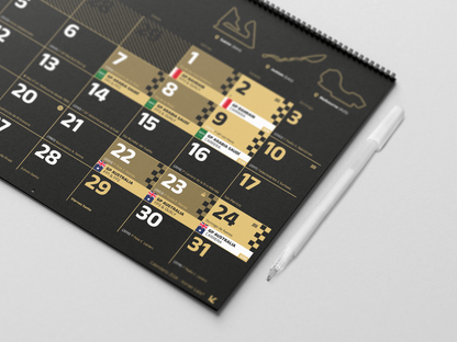 Calendario de pared 2024 de Fórmula 1 [Ud. Limitadas] - Motorsport