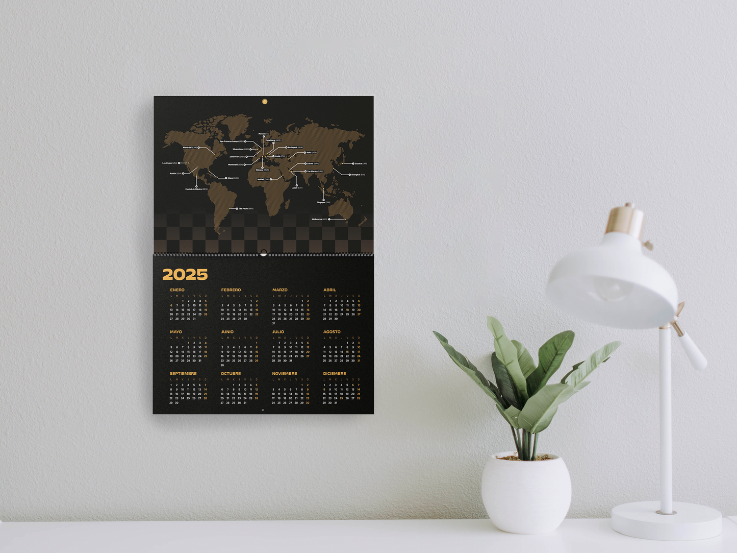 Calendario de pared 2025 de Formula 1 - Motorsport